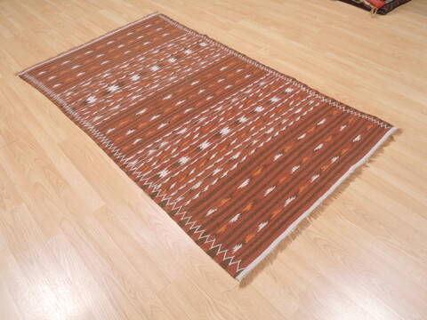 Kilim Brown Flat Woven 37 X 64  Area Rug 100-110647 Image 3