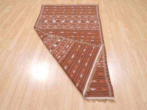 Kilim Brown Flat Woven 37 X 64  Area Rug 100-110647 Image 5