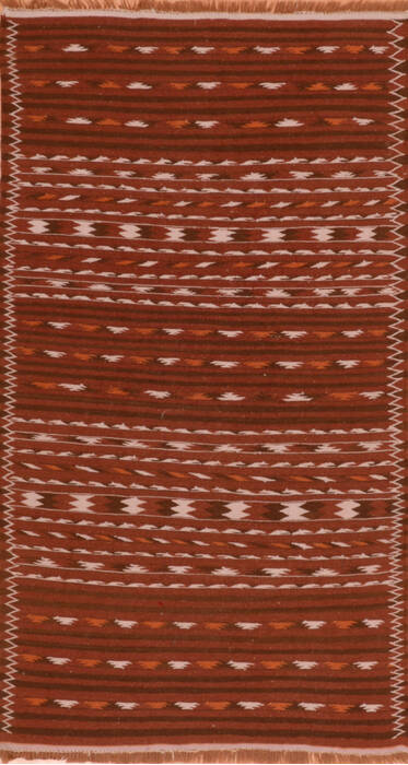 Kilim Brown Flat Woven 37 X 64  Area Rug 100-110647 Image 0