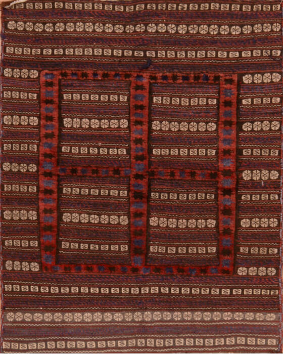 Kilim Red Square Flat Woven 39 X 46  Area Rug 100-110648 Image 0