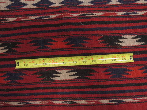 Kilim Red Runner Flat Woven 46 X 98  Area Rug 100-110658 Image 6