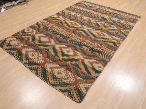 Kilim Brown Flat Woven 52 X 83  Area Rug 100-110663 Image 2