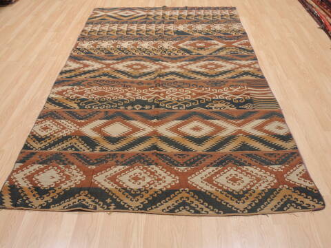 Kilim Brown Flat Woven 52 X 83  Area Rug 100-110663 Image 3
