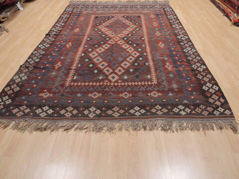 Kilim Blue Flat Woven 66 X 95  Area Rug 100-110666 Image 1