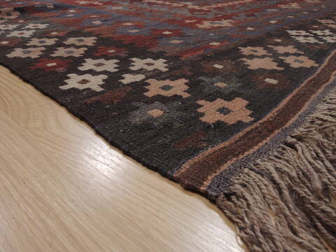 Kilim Blue Flat Woven 66 X 95  Area Rug 100-110666 Image 5