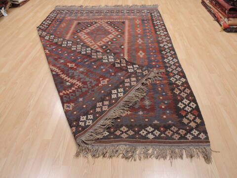 Kilim Blue Flat Woven 66 X 95  Area Rug 100-110666 Image 6