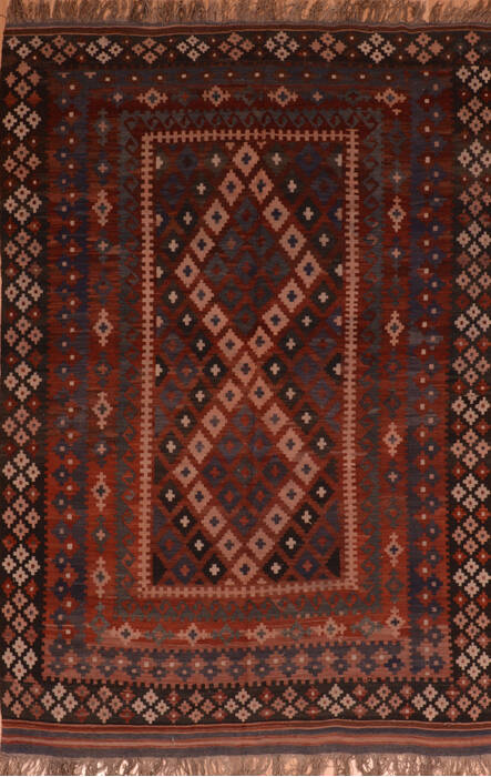 Kilim Blue Flat Woven 66 X 95  Area Rug 100-110666 Image 0