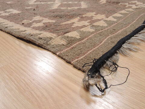 Kilim Brown Flat Woven 67 X 88  Area Rug 100-110670 Image 5