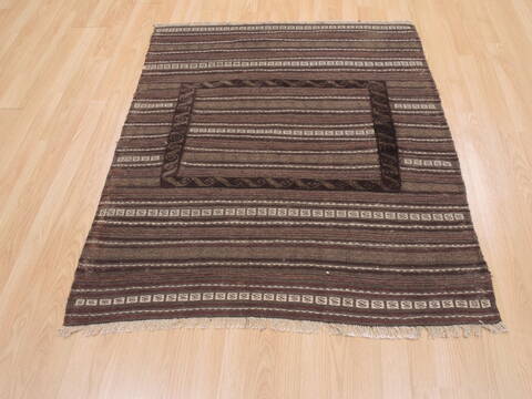 Kilim Brown Flat Woven 311 X 48  Area Rug 100-110673 Image 1