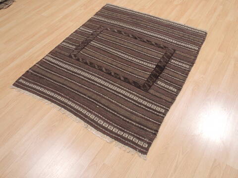 Kilim Brown Flat Woven 311 X 48  Area Rug 100-110673 Image 2