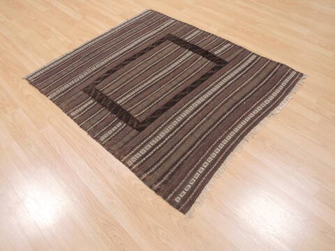 Kilim Brown Flat Woven 311 X 48  Area Rug 100-110673 Image 3