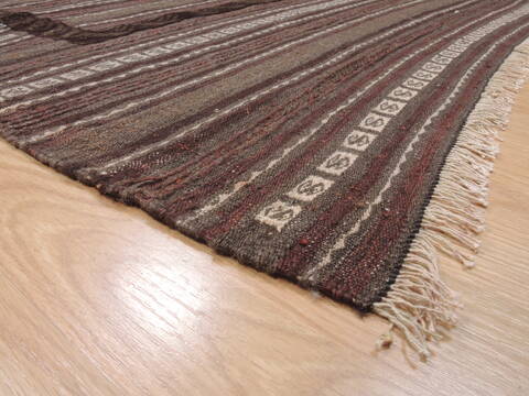Kilim Brown Flat Woven 311 X 48  Area Rug 100-110673 Image 4