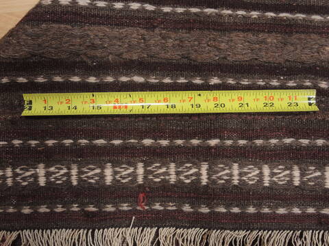 Kilim Brown Flat Woven 311 X 48  Area Rug 100-110673 Image 6