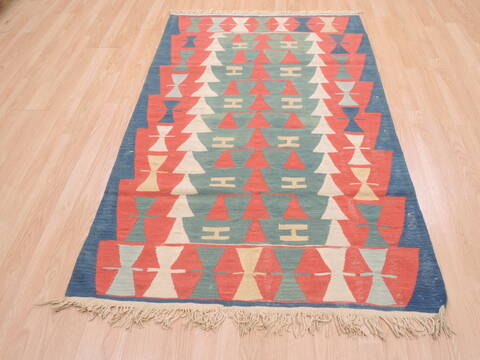 Kilim Blue Flat Woven 38 X 510  Area Rug 100-110686 Image 1