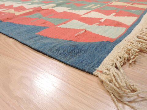 Kilim Blue Flat Woven 38 X 510  Area Rug 100-110686 Image 4