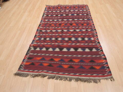 Kilim Red Flat Woven 39 X 63  Area Rug 100-110687 Image 1