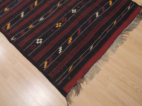 Kilim Blue Runner Flat Woven 44 X 135  Area Rug 100-110689 Image 4