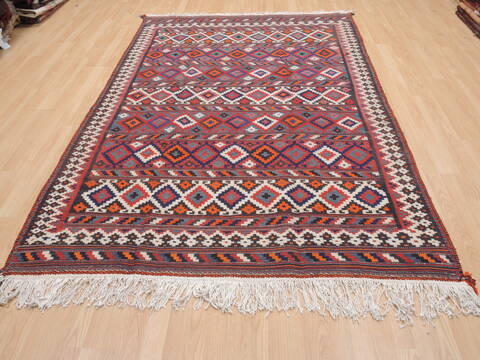 Kilim Red Flat Woven 55 X 80  Area Rug 100-110691 Image 1