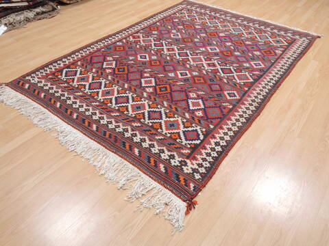 Kilim Red Flat Woven 55 X 80  Area Rug 100-110691 Image 2