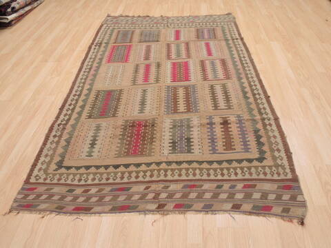 Kilim Brown Flat Woven 48 X 77  Area Rug 100-110693 Image 1