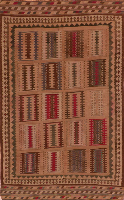 Kilim Brown Flat Woven 48 X 77  Area Rug 100-110693 Image 0
