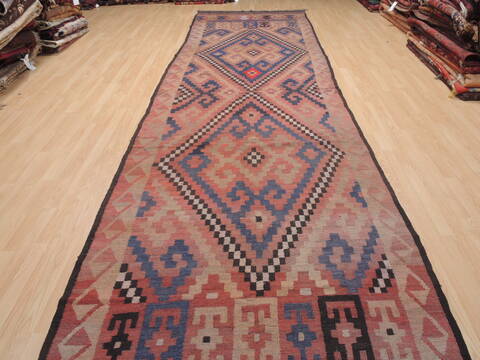 Kilim Red Runner Flat Woven 48 X 182  Area Rug 100-110694 Image 1