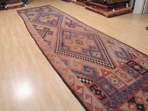 Kilim Red Runner Flat Woven 48 X 182  Area Rug 100-110694 Image 3