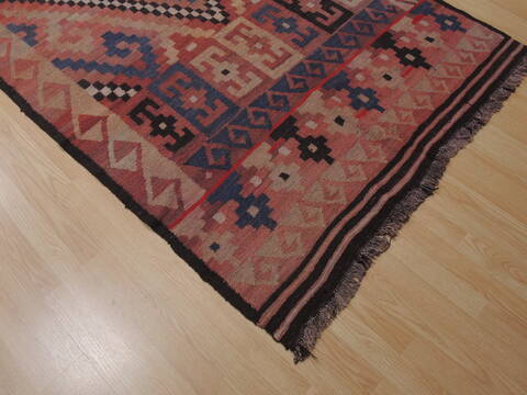 Kilim Red Runner Flat Woven 48 X 182  Area Rug 100-110694 Image 4