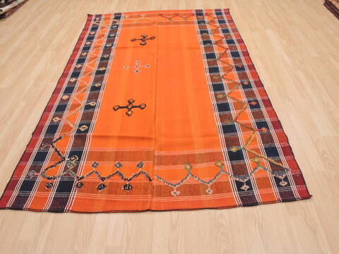 Kilim Red Flat Woven 410 X 74  Area Rug 100-110702 Image 1