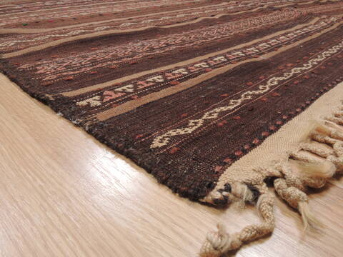 Kilim Brown Flat Woven 56 X 100  Area Rug 100-110704 Image 4