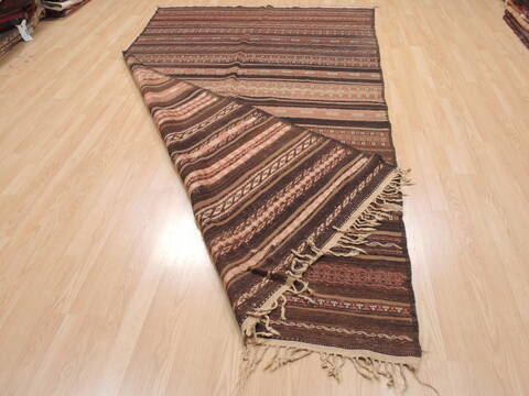Kilim Brown Flat Woven 56 X 100  Area Rug 100-110704 Image 5