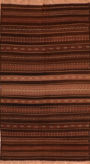 Kilim Brown Flat Woven 56 X 100  Area Rug 100-110704 Image 0