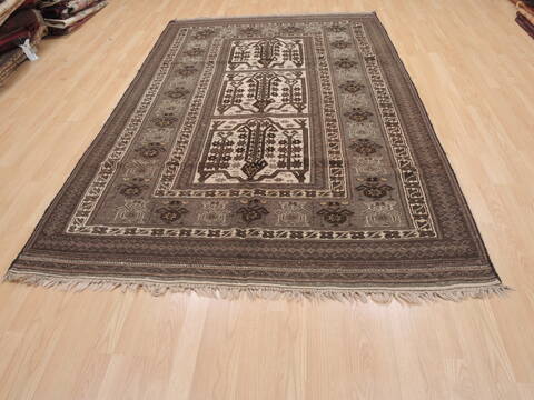 Kilim Brown Flat Woven 57 X 92  Area Rug 100-110706 Image 1