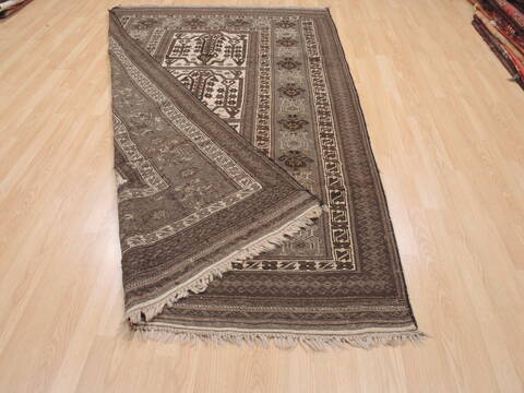 Kilim Brown Flat Woven 57 X 92  Area Rug 100-110706 Image 6