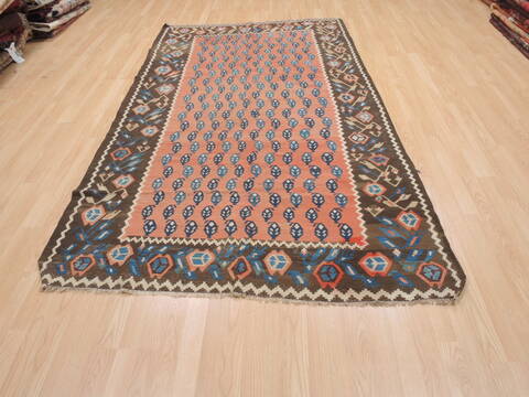 Kilim Red Flat Woven 411 X 811  Area Rug 100-110709 Image 1