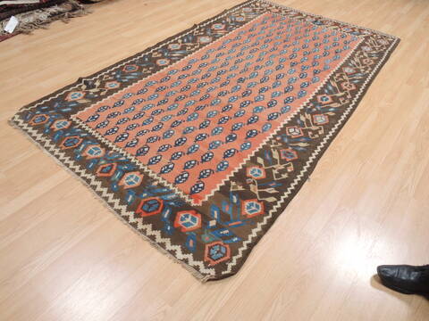 Kilim Red Flat Woven 411 X 811  Area Rug 100-110709 Image 2