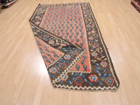 Kilim Red Flat Woven 411 X 811  Area Rug 100-110709 Image 5