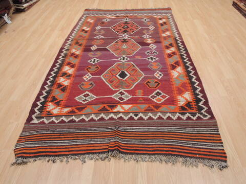 Kilim Red Flat Woven 48 X 85  Area Rug 100-110711 Image 1