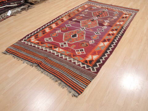 Kilim Red Flat Woven 48 X 85  Area Rug 100-110711 Image 2