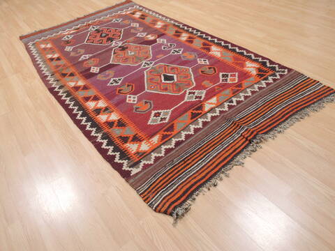 Kilim Red Flat Woven 48 X 85  Area Rug 100-110711 Image 3
