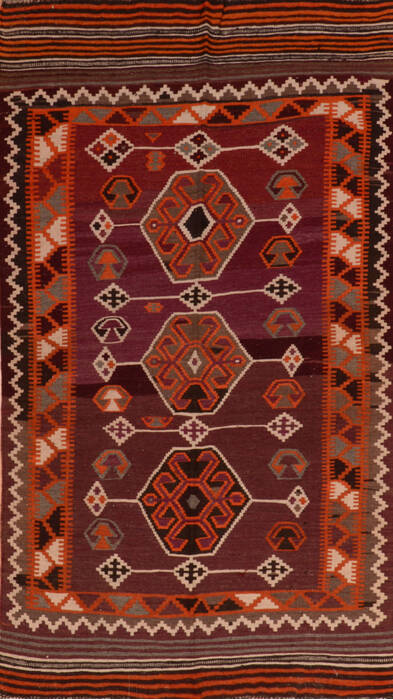 Kilim Red Flat Woven 48 X 85  Area Rug 100-110711 Image 0