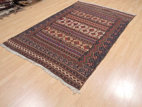 Kilim Blue Flat Woven 49 X 75  Area Rug 100-110712 Image 2