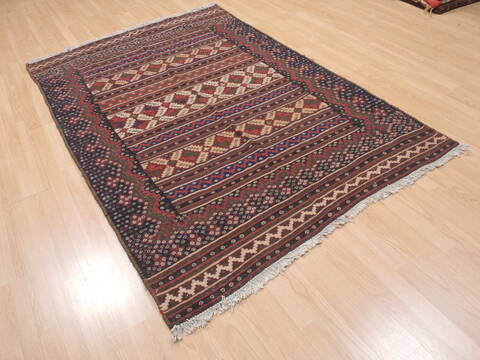 Kilim Blue Flat Woven 49 X 75  Area Rug 100-110712 Image 3