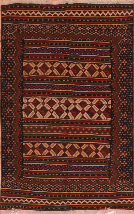 Kilim Blue Flat Woven 49 X 75  Area Rug 100-110712 Image 0