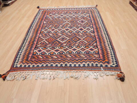 Kilim Red Flat Woven 411 X 69  Area Rug 100-110722 Image 1