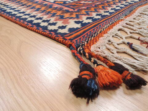 Kilim Red Flat Woven 411 X 69  Area Rug 100-110722 Image 4