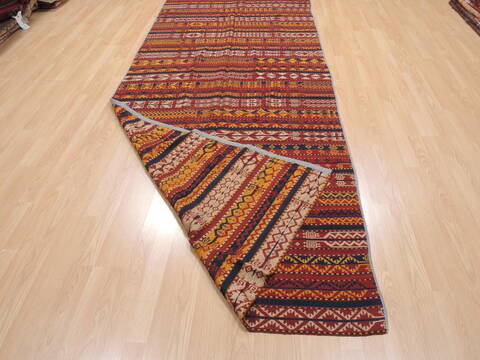 Kilim Red Runner Flat Woven 53 X 106  Area Rug 100-110730 Image 4