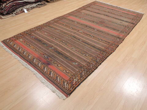 Kilim Red Runner Flat Woven 51 X 103  Area Rug 100-110735 Image 1