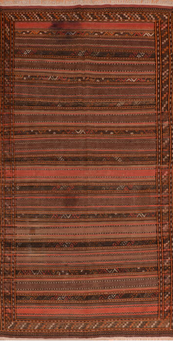 Kilim Red Runner Flat Woven 51 X 103  Area Rug 100-110735 Image 0