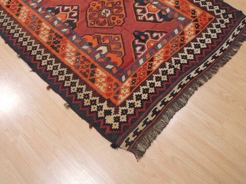 Kilim Red Runner Flat Woven 42 X 910  Area Rug 100-110740 Image 4